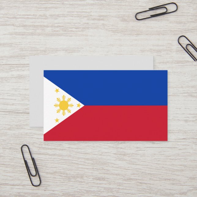 philippinische Flagge Visitenkarte (Vorderseite/Rückseite Beispiel)