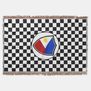 Philippinische Flagge wirft Decke