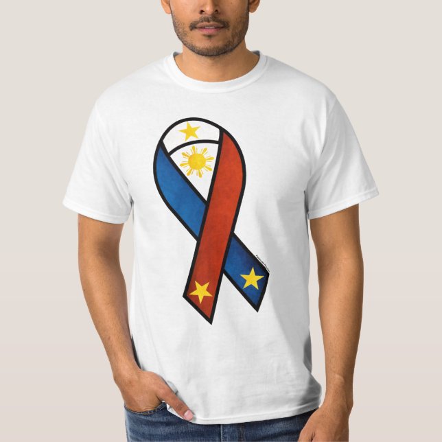Philippinische Flaggen-themenorientiertes Band T-Shirt (Vorderseite)