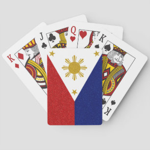 Philippinische Glitzer-Flagge Spielkarten