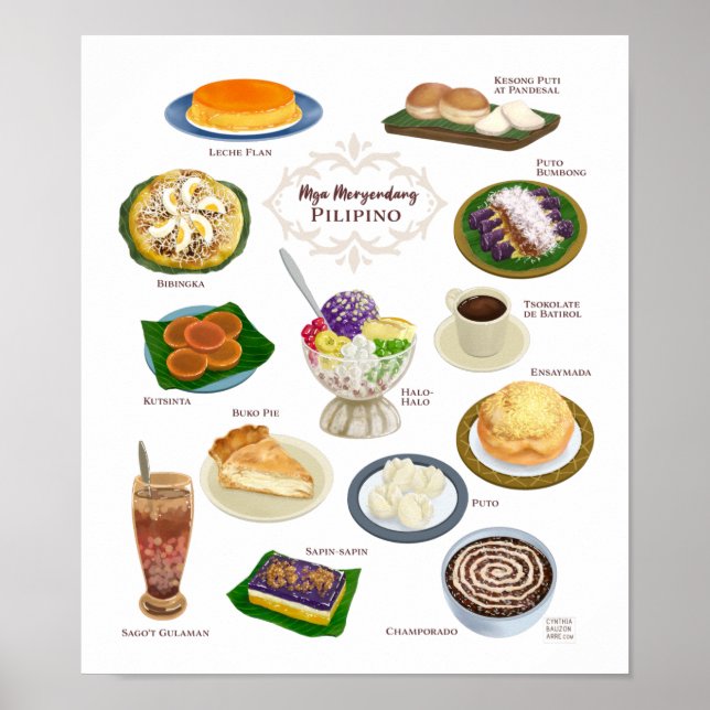 philippinische Küche / Meryenda / Desserts Poster (Vorne)