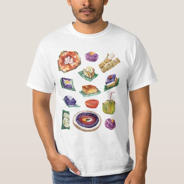 Philippinische Nahrungsmittelzartheit im Aquarell T-Shirt (Vorderseite)