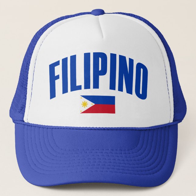 Philippinische philippinische Flagge Truckerkappe (Vorderseite)
