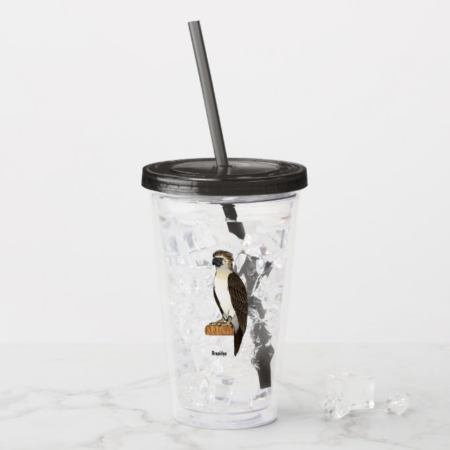 Philippinischer Adler-Cartoon Acryltrinkbecher (Vorderseite Ice)