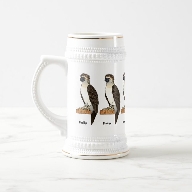 Philippinischer Adler-Cartoon Bierglas (Links)