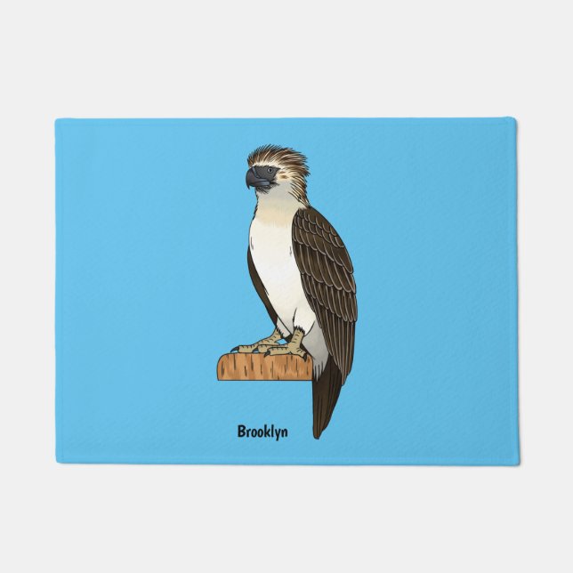 Philippinischer Adler-Cartoon Fußmatte (Vorderseite)