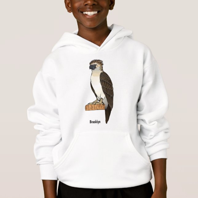 Philippinischer Adler-Cartoon Hoodie (Vorderseite)