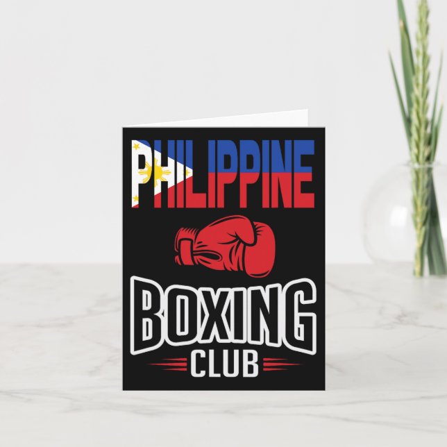 Philippinischer Flaggenboxing Karte (Vorderseite)