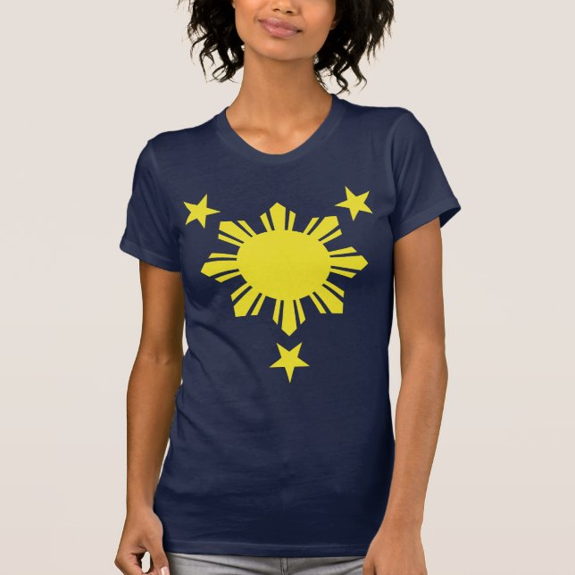 Philippinischer grundlegender Sun und Sterne - T-Shirt (Vorderseite)