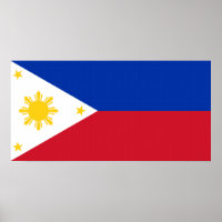 philippinisches Fahnenposter