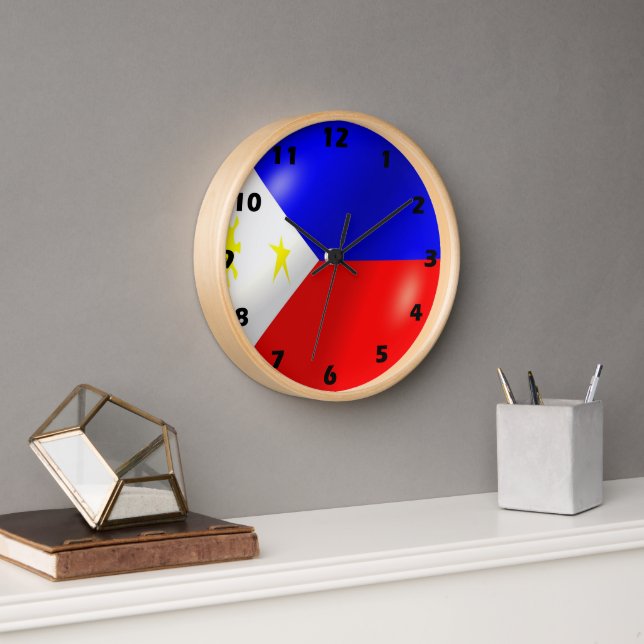philippinisches Flaggendesign Wanduhr (Büro)