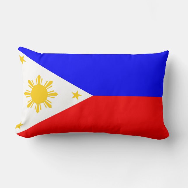 philippinisches Flaggenkissen Lendenkissen (Vorderseite)