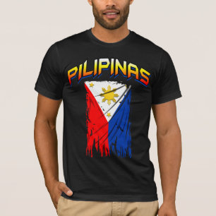 philippinisches T-Stück der Flagge (pilipinas) T-Shirt