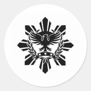 Philippinisches Wappen Runder Aufkleber