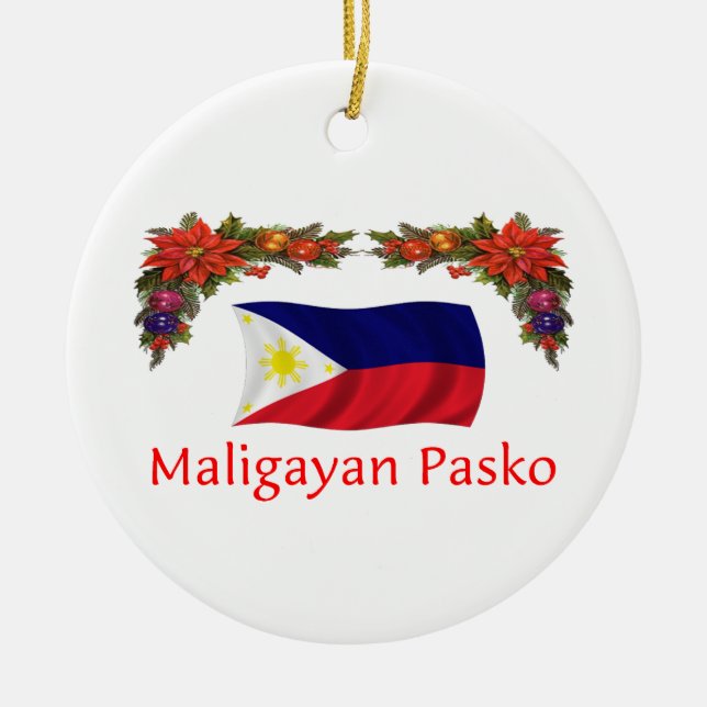 Philippinisches Weihnachten Keramik Ornament (Vorne)
