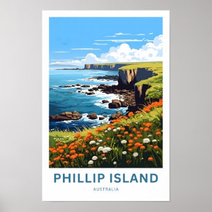 Phillip Island Australia Travel Print Poster