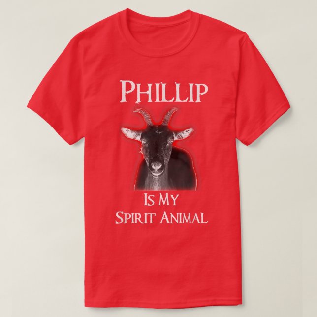 Phillip ist mein Geist-Tier-Schwarz T-Shirt (Design vorne)