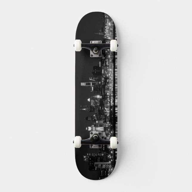 Phillip night b/w skateboard (Vorderseite)