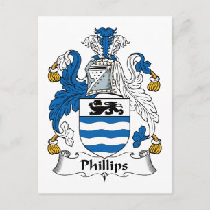 Phillips Familienwappen Postkarte