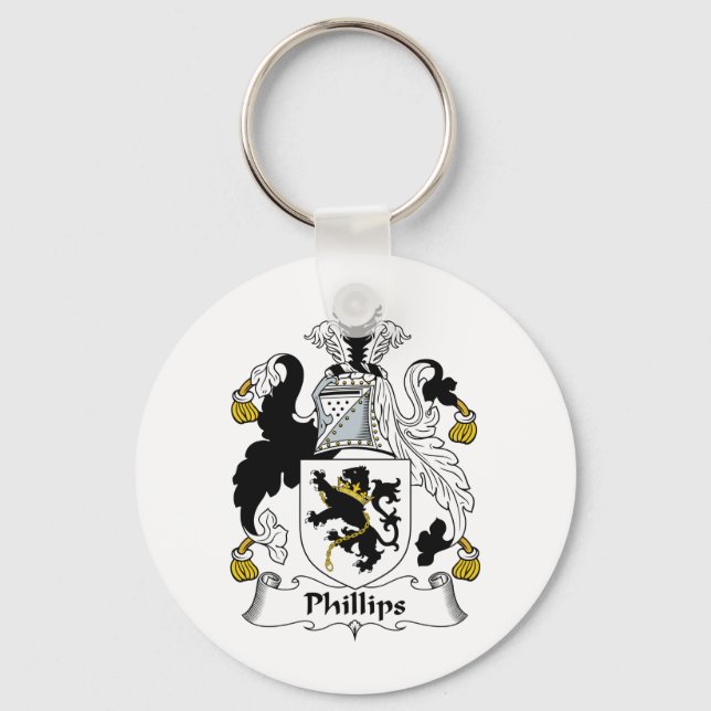 Phillips Familienwappen Schlüsselanhänger (Vorderseite)