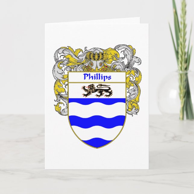 Phillips-Wappen (überzogen) Feiertagskarte (Vorderseite)