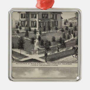 Phillipsburg Händler Bank, Kansas Silbernes Ornament