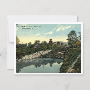 Phillipsburg NJ Ansicht der Morris Canal Ebene Postkarte