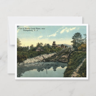 Phillipsburg NJ View of Morris Canal Flugzeug Postkarte