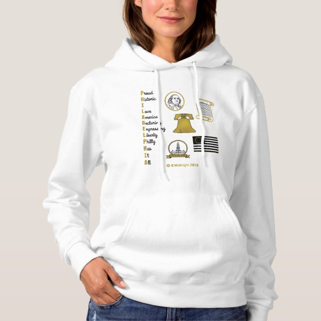 Philly Acronym Tourist Ladys Hoodie (Vorderseite)