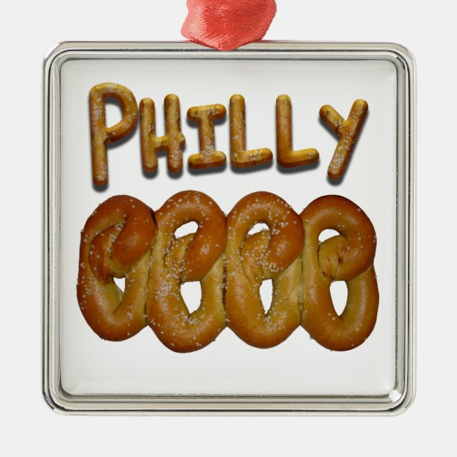Philly Brezeln Ornament Aus Metall (Vorne)