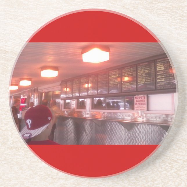 Philly Cheesesteak-Untersetzer Getränkeuntersetzer (Vorne)