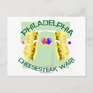 Philly Cheesteak Krieg Postkarte