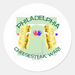Philly Cheesteak War Runder Aufkleber