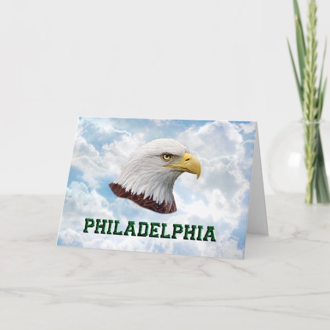 Philly Eagle - Carte de voeux horizontale (Devant)