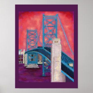 Philly-Impressionen (Ben Franklin Bridge) Poster