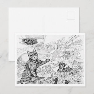 Philly-Katze im FDR-Park Postkarte