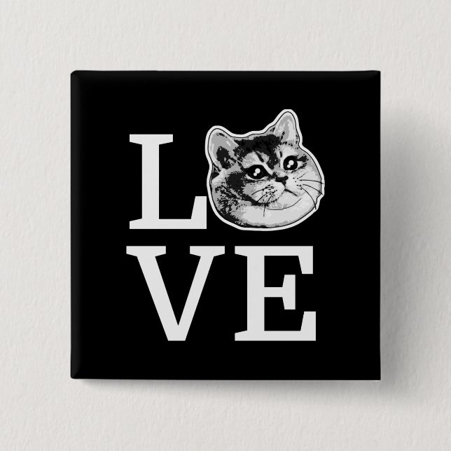 Philly Liebe Cat Button (Vorderseite)