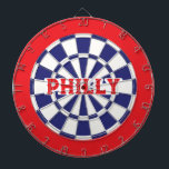 PHILLY Philadelphia White, Navy Blue und Red Dartscheibe<br><div class="desc">PHILLY Philadelphia White, Navy Blue und Red Colored Dart Board Game inklusive 6 Messingdarts. Sie können Text editieren, indem Sie die Personalisierungsoption auswählen 🎯 Bitte lass mir, ob Sie weitere Fragen haben und weil Zazzles Kundensupport die Kundenerfahrung bearbeitet, können Sie den Zazzle Kundensupport per Chat, Telefon oder E-Mail erreichen, wie...</div>