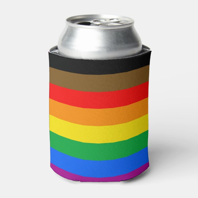 Philly Rainbow Pride Flag Dosenkühler (Kanne Vorderseite)