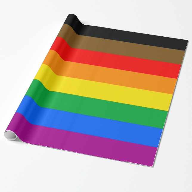 Philly Rainbow Pride Flag Geschenkpapier (Ungerollt)
