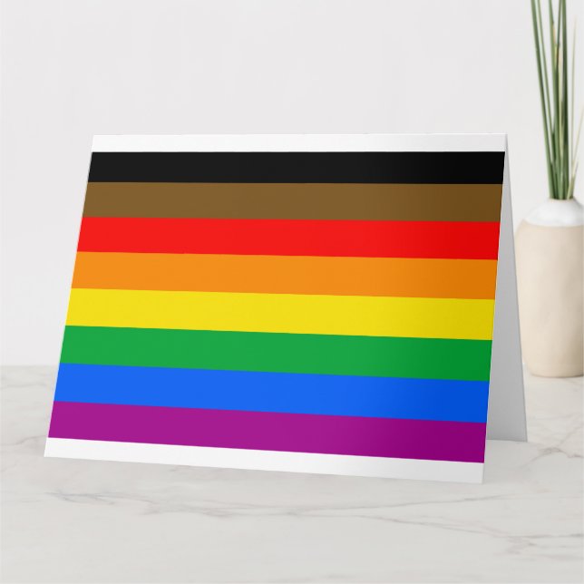 Philly Rainbow Pride Flag Karte (Vorderseite)