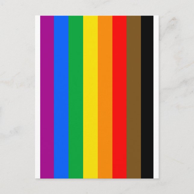 Philly Rainbow Pride Flag Postkarte (Vorderseite)