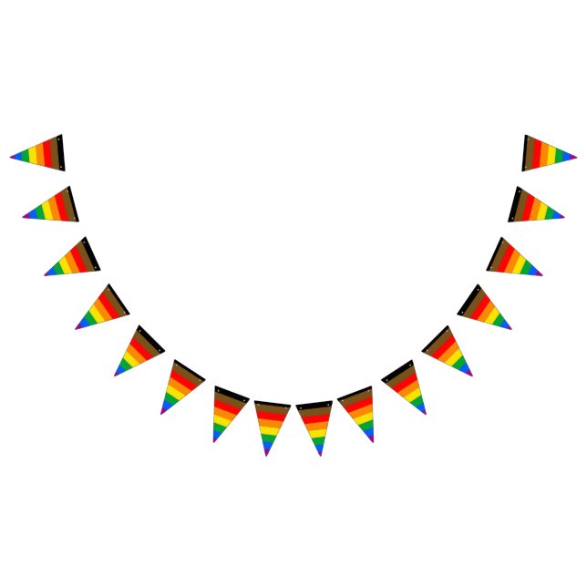 Philly Rainbow Pride Flag Wimpelkette (Alle)