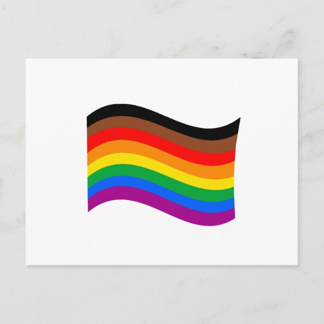Philly Rainbow Pride Wave Flag Postkarte (Vorderseite)