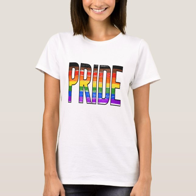 Philly Rainbow Pride Wave Flag T - Shirt (Vorderseite)