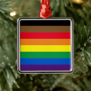 Philly Regenbogen Pride Gay Flag Diversity inklusi Ornament Aus Metall