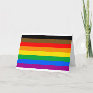 Philly Regenbogen-Stolzflagge Feiertagskarte
