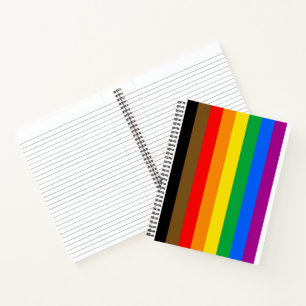 Philly Regenbogen-Stolzflagge Notizbuch