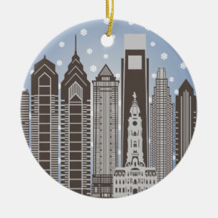 Philly Schneeflocken Keramikornament