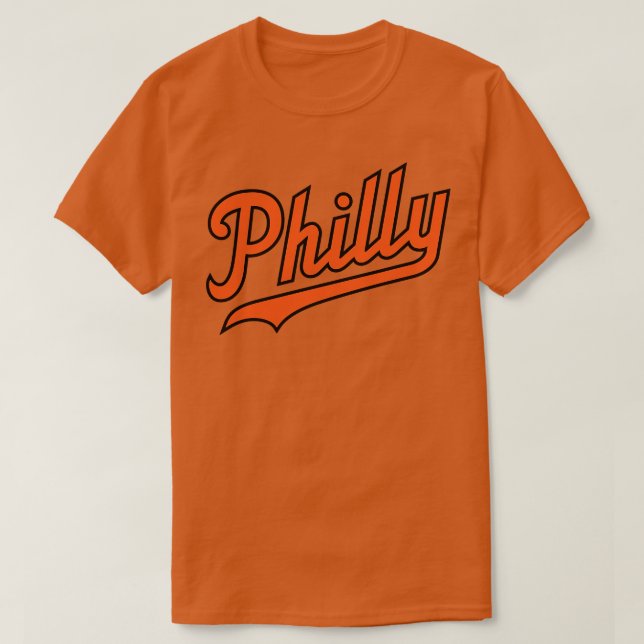 Philly Script WhiteOrange T-Shirt (Design vorne)